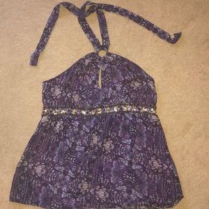 Purple beaded halter
